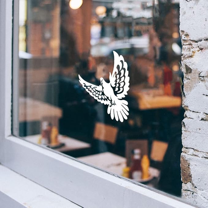 WIRESTER 6 inch Clear Vinyl Decal Sticker Decoration for Car Window (Or Any Flat Surface) - Bird