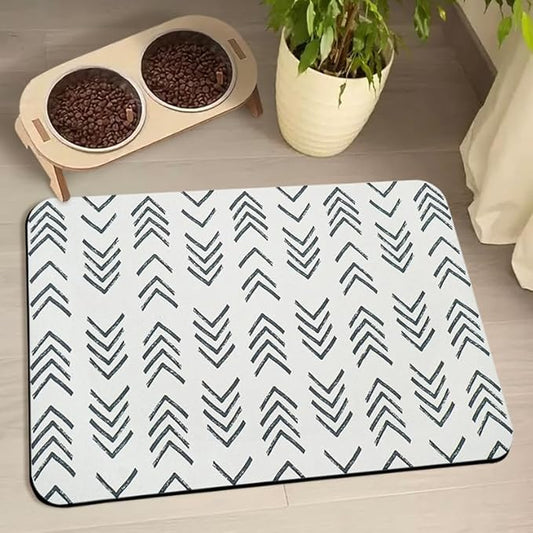 Dog Food Mats for Floors Waterproof, Dog Cat Water Bowl Mats Pet Feeding Absorbent Mat Dog Cat Pet Placemats for Food and Water 16 * 24 inch
