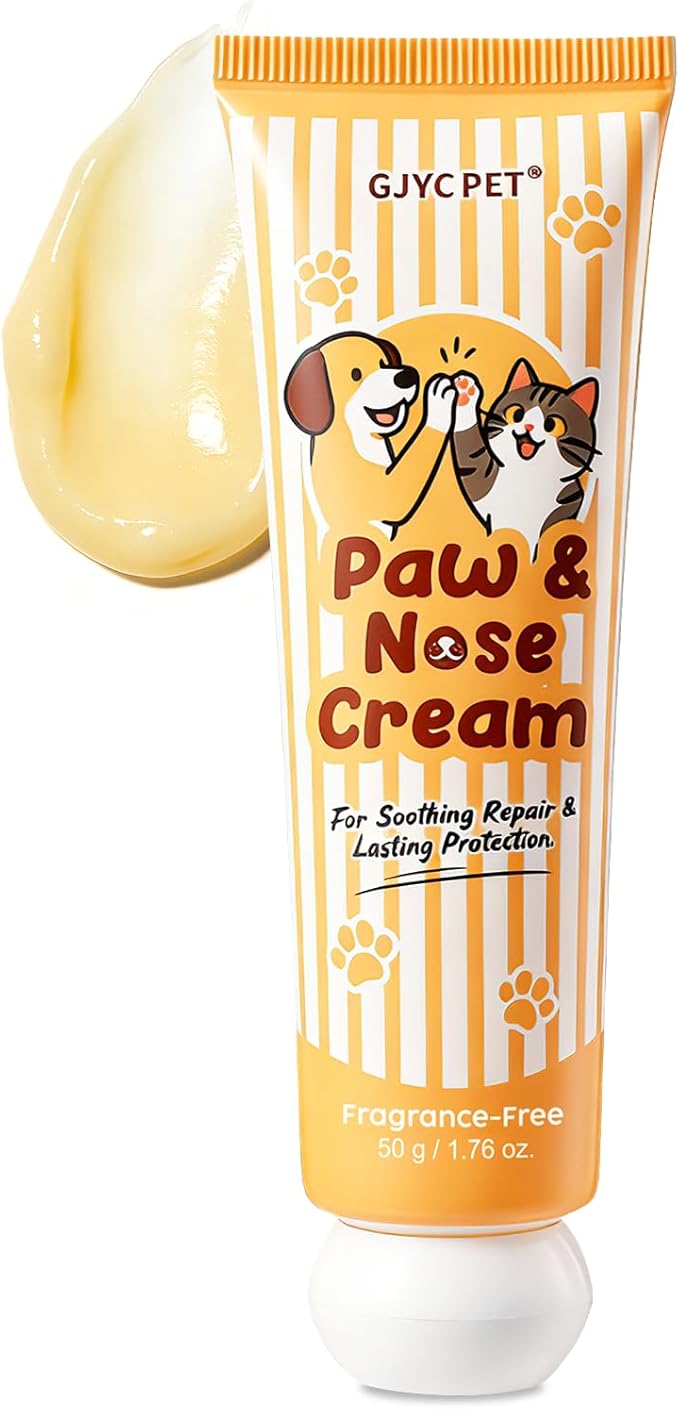 Paw & Nose Balm for Dogs & Cats - 1.76 oz | for Dry, Cracked Paw Pads & Rough Snout | Conditioning Formula with Organic Shea Butter, Jojoba Oil & Ceramide Complex | Safe & Lickable