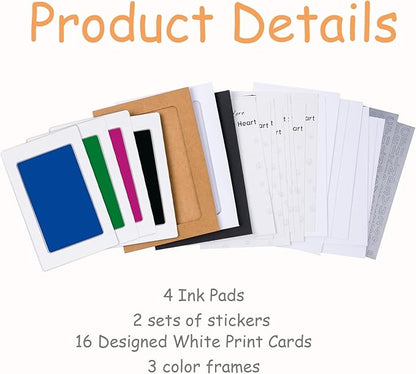 Inkless Paw Print Kit,Dog Paw Print Kit,Dog Nose Print Kit,Clean Touch Ink Pads and Imprint Cards,Pet Paw Print Impression Kit for Dogs Cats Footprint Keepsake
