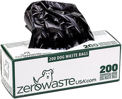 Zero Waste USA 2,000 Premium Dog Waste Station Refill Roll Bags - Guaranteed to fit any commercial roll bag dispenser (10 rolls of 200 bags)