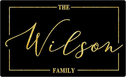 Custom Doormat with Family Name - Personalized Entryway Door Mat Front Door Mat for Outdoor Decor Entrance Mat Housewarming Gift with Anti-Slip Backing Design05