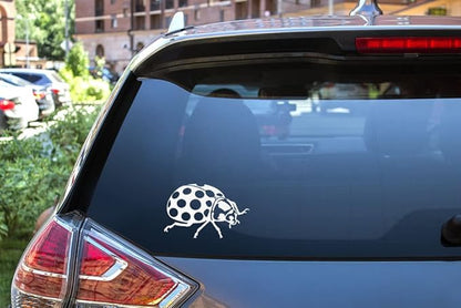 WIRESTER 6 inch Clear Vinyl Decal Sticker Decoration for Car Window (Or Any Flat Surface) - Bug
