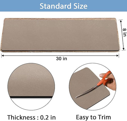 Rubber Backed Stair Carpet Treads Set of 15, Non Slip Stair Tread Covers for Wooden Steps, Machine Washable Basement Step Rugs Stair Pads, 8"x30", Brown