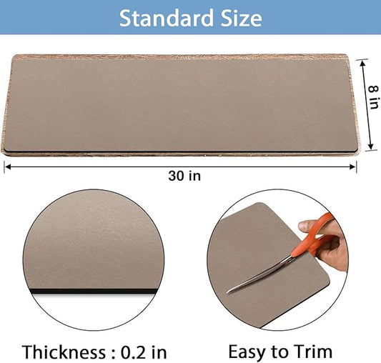 Rubber Backed Stair Carpet Treads Set of 15, Non Slip Stair Tread Covers for Wooden Steps, Machine Washable Basement Step Rugs Stair Pads, 8"x30", Brown