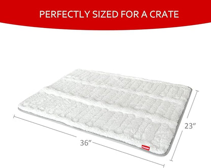 Dog Bed Crate Mat(36" X 23"), Soft Plush Dog Bed Pad Machine Washable Crate Pad, Dog Sleeping Mat with Anti Slip Bottom