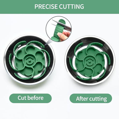 Slow Feeder Dog Bowls Insert,Third Generation upgradedSuper Firm Eating Bowl（Cuttable） for Large Breed and Medium Small Size Compatible with Regular Elevated Metal Glass Dog Bowl (Green)