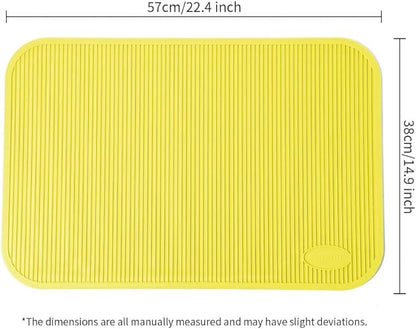 Pet Grooming Table Non-Slip Mat - Padded Mat for at-Home Grooming Dogs and Cats,Bathing Mat for Pets, Diameter：57cm/22.44inch (Yellow, 57cm/22.44inch)