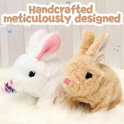 Bunby - My Realistic Bunny Toy, Interactive Bunny Realistic Bunny, Bunbi Realistic Bunny, Vitality Bliss Bunny, Jumping, Twitching, and Shaking Ears (White)