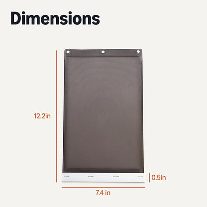 Amazon Basics Dog and Cat Door Replacement Flap, Medium, 7.4 x 12.2 Inches, White and Grey