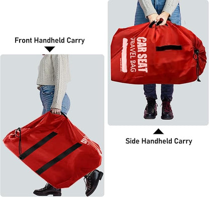 Car Seat Travel Bag for Airplane, Large Car Seat Bags for Air Travel, Gate Check Storage Bag for Car Seat Airport, Carseat Cover Travel - Baby Travel Essentials for Flying