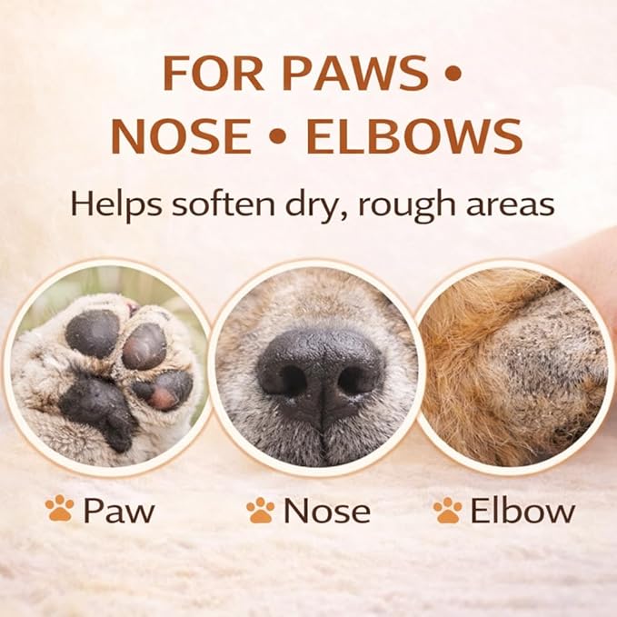 Dog Paw & Nose Balm Stick for Dogs & Cats, 2 Pack 1.41oz/40g, Mess-Free Lick-Safe Paw Wax for Hot Pavement & Winter Salt/Snow, Moisturizes Dry, Cracked Paws & Noses, Beeswax Olive Oil VIT E