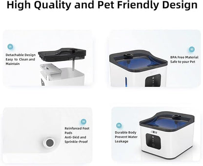 Cat Water Fountain Automatic YSpetclp 4L/135oz Large Capacity,Cordless,Rechargeable, Battery Operated 2 Flowing Modes Dog Fountain, Water Dispenser with Replacement Filters for Cats, Dogs and Pets