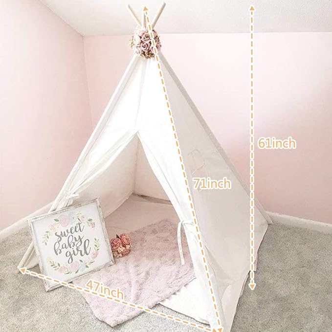 Kids Teepee Tent Indoor with Star Lights, Gift for Boys & Girls, Toys for Toddler, Kids Playhouse for Indoor Decor Party Games