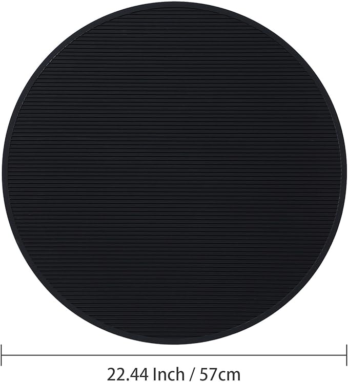 Pet Grooming Table Non-Slip Mat - Padded Mat for at-Home Grooming Dogs and Cats,Bathing Mat for Pets, Diameter: 22.4inch/57cm (Black, Diameter: 22.4inch/57cm)