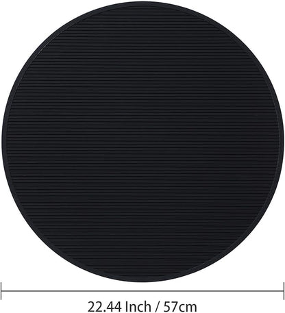 Pet Grooming Table Non-Slip Mat - Padded Mat for at-Home Grooming Dogs and Cats,Bathing Mat for Pets, Diameter: 22.4inch/57cm (Black, Diameter: 22.4inch/57cm)