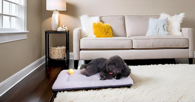 Pet Bed Crate Pad 24" Kennel Pad Machine Washable Entire Dog Crate Beds Double Sided Pet Mat