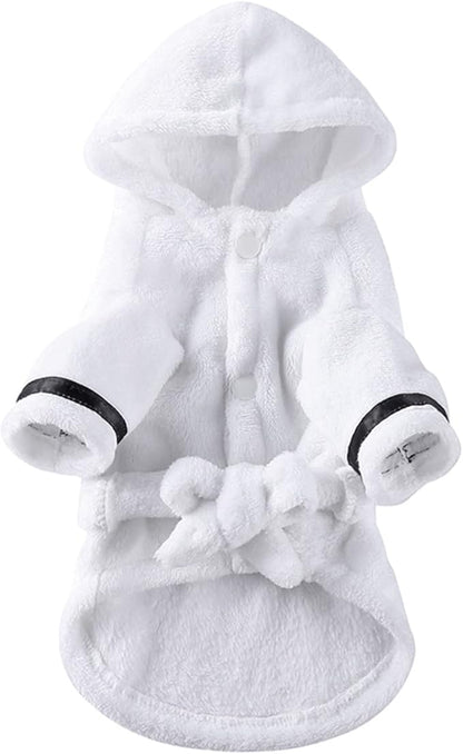 Petyoung Pet Bathrobe Dog Thickened Hooded Bathrobe Quick Drying and Super Absorbent Dog Bath Towel Soft Pet for Puppy Small Dogs Cats