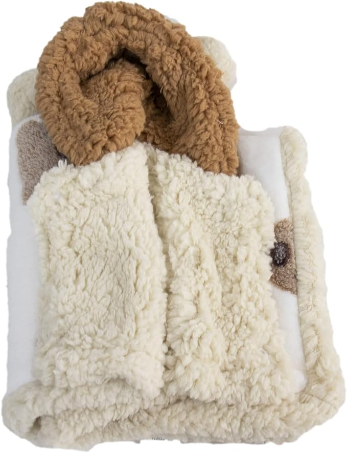 GabeFish Dog Cape Blanket for Small Dogs, Cute Puppy Fleece Pajamas, Cats Cold Weather Coat Wraps with Hood Brown Large