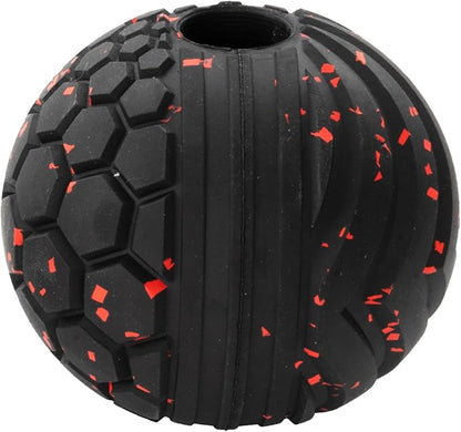 Chew King Supreme Durable Rubber Dog Ball for Aggressive Chewers, Treat-Dispensing Heavy-Duty Chew Toy with Safety Air Vent, Interactive Dog Toy for Training & Enrichment, Medium 3" Fetch Ball