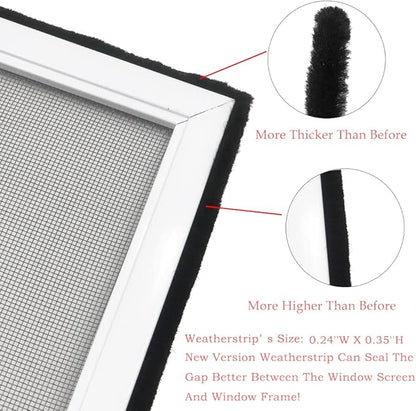 FLYZZZ Expandable Window Screen Large Adjustable Window Screens 19.8''H X 28-52‘’W 5 Pack Replacement Window Screen for Window