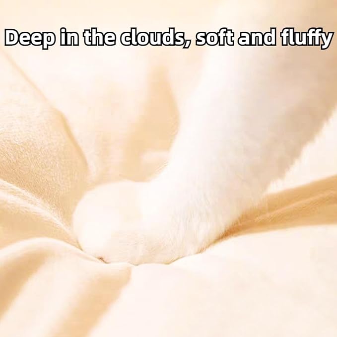 Rabbit Cave Bed, Comfortable Triangle Pet Teepee, Holiday Bunny Cave House and Bed, Extremely Cozy and Warm Tent for Cat Rabbit and Small Dog (Yellow,Small)