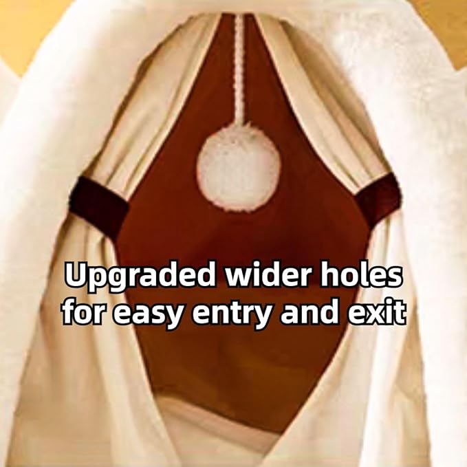 Rabbit Cave Bed, Comfortable Triangle Pet Teepee, Holiday Bunny Cave House and Bed, Extremely Cozy and Warm Tent for Cat Rabbit and Small Dog (Grey B,Small)