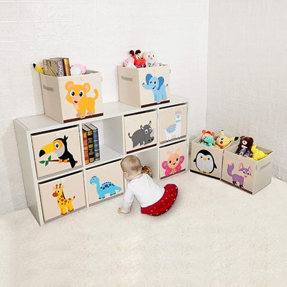 CLCROBD Foldable Animal Cube Storage Bins Fabric Toy Box/Chest/Organizer for Kids Nursery, 13 inch (Butterfly)