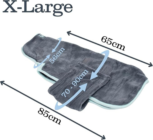 Henry Wag Drying Coat - Soft & Highly Absorbent Microfibre, Muddy Pet Accessories, Quick Drying - Designed for Dogs - XL (65cm)
