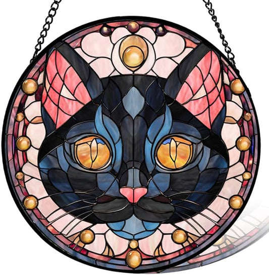 Stained Glass Window Hanging， Butterfly 11.8in Sun Catchers Indoor Window， Core Decor Inside and Outside The Cottage， Gifts for Women， Butterfly Decor， Stained Glass Art