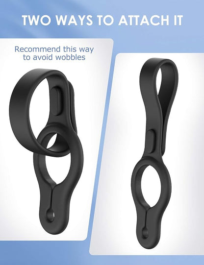 Gobeigo 2-Pack Silicone Used Poop Bag Holder - Hands-Free Leash Attachment, Never Hold a Stinky Bag Again! Secure Carrier for Dog Walking, Training And More