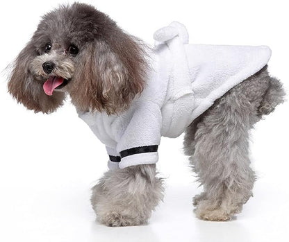 Petyoung Pet Bathrobe Dog Thickened Hooded Bathrobe Quick Drying and Super Absorbent Dog Bath Towel Soft Pet for Puppy Small Dogs Cats