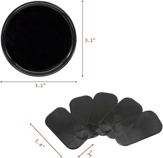 10pack Removable Silicone Sticky Anti-Slip Gel Pads Magic Gel Mat Stick to Car Dashboard Glass Mirrors Metal Tile Wall Kitchen Cell Phone Stand Recipe Holder Non-Slip Rug Pet Bowl Mat Pad