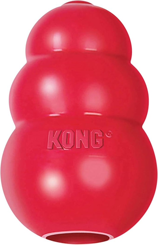 KONG Classic Stuffable Dog Toy - Fetch & Chew Toy for Dogs - Treat-Filling Capabilities & Erratic Bounce for Extended Play Time - Durable Natural Rubber Material - for Medium Dogs