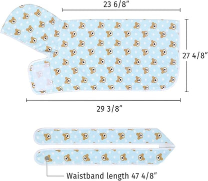 HDE Dog Bathrobe Super Absorbent Quick Drying Puppy Towel Wrap Coat Adjustable After Bath Robes with Hood for Dog Sizes S-XXL Teddy Bears L