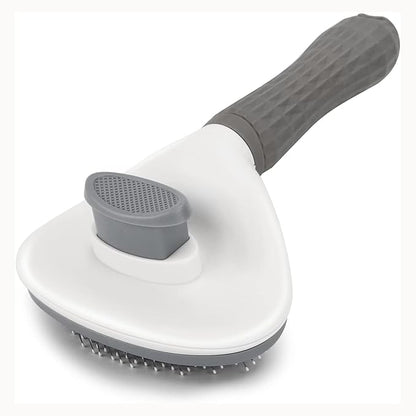PETS-LAMB Self-Cleaning Dog and Cat Grooming Brush, Suitable for Long or Short Hair, Loose Hair Removal Brush, Easy to Remove, Pet Massage Tool. (GREY)