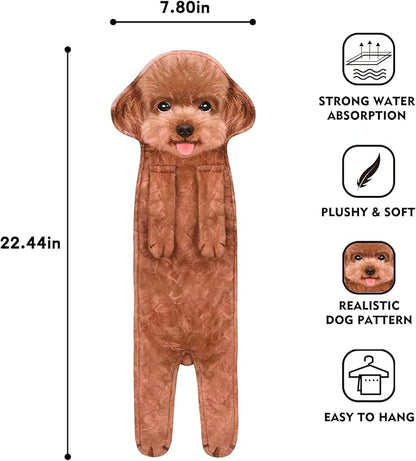 AGRIMONY Poodle Dog Funny Hand Towels for Kitchen Bathroom - Dog Mom Day Gifts for Women Men Teens Kids-Easter Mothers Fathers Days Valentines Housewarming Birthday Gifts for Animals Lovers