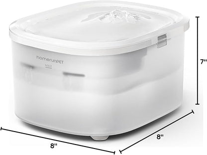 Homerunpet Tritan Pet Water Fountain - Dishwasher Safe, Ultra-Quiet, Automatic Filtered Cat & Dog Dispenser, 2.5L
