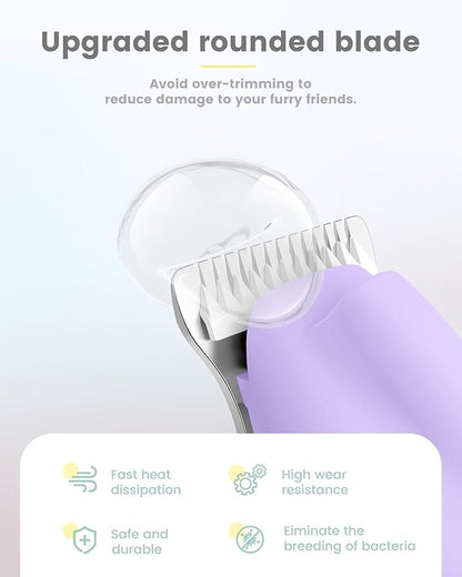 Dog Paw Trimmer with LED Display,35dB Ultra-Low Noise Dog Grooming Clippers,Cordless Paw Trimmers for Dog's Feet with LED Light,Type-C Rechargeable Cat Hair Trimmer for Paws, Ears, Face, Rump