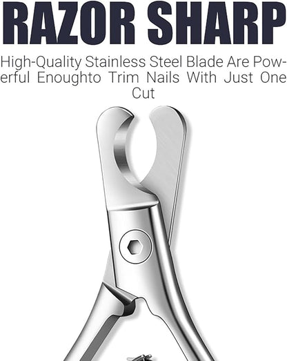 Pet Nail Clippers for Dogs & Cats – Sharp, Durable Blades with Beginner-Friendly, Hygienic Design for Small Pets Paw Care, Large Dog Nail Trimmer,Ergonomic Grooming Tool for Safe Pet Grooming