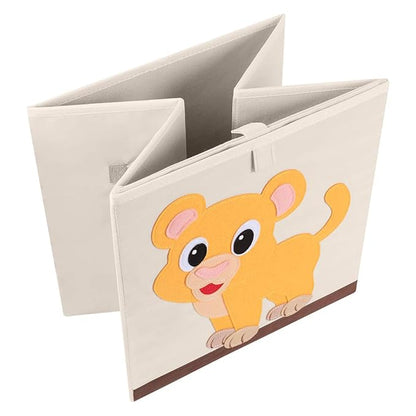 CLCROBD Foldable Animal Cube Storage Bins Fabric Toy Box/Chest/Organizer for Kids Nursery, 13 inch (Fox)