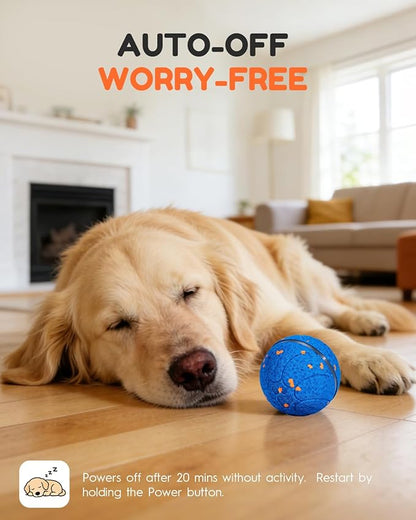 Smart Interactive Dog Toys, Automatic Moving Rolling Bouncing Dog Ball for Medium & Large Dog Breeds, E-TPU Durable & Waterproof, with Irregular Motion to Encourage Active Play