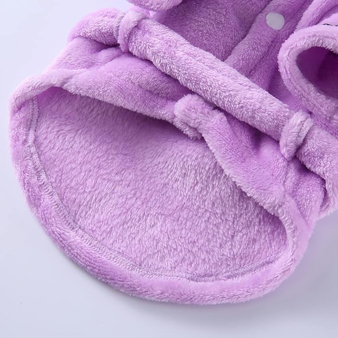 Dog Drying Robe Coat Super Absorbent Soft, Fast Drying Pet Dog Bathrobe Towel with Adjustable Waistbelt