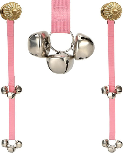 Dog Door Bell for Potty Training, Adjustable Length and Height, Pink