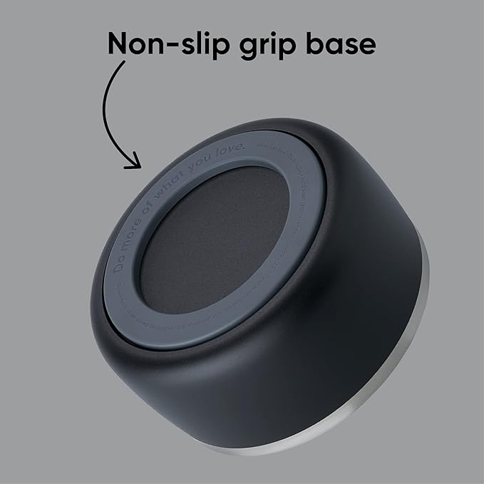 Owala Pet Bowl - Durable Stainless Steel, Food and Water Bowl for Dogs, Cats, and All Pets, Non-Slip Base, 48oz, Black (Very, Very Dark)
