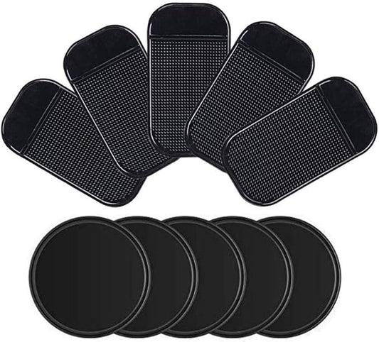 10pack Removable Silicone Sticky Anti-Slip Gel Pads Magic Gel Mat Stick to Car Dashboard Glass Mirrors Metal Tile Wall Kitchen Cell Phone Stand Recipe Holder Non-Slip Rug Pet Bowl Mat Pad