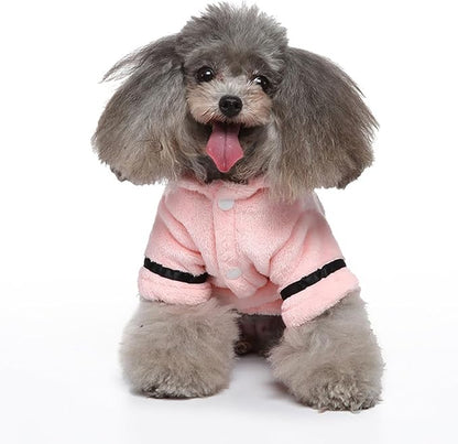 Luxury Soft Flannel Pajamas Puppy Quick Drying Bath Robe Super Absorbent Towel for Small Dogs & Cats
