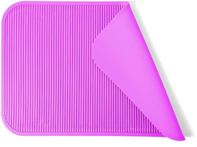 Pet Grooming Table Non-Slip Mat - Padded Mat for at-Home Grooming Dogs and Cats,Bathing Mat for Pets, Diameter：57cm/22.44inch (Purple, 57cm/22.44inch)