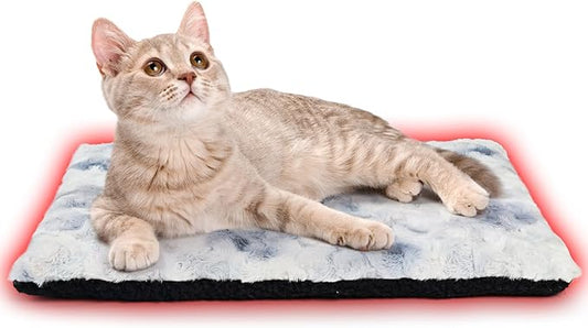 Self-Warming Cat Bed Pad 22 * 16 inch Self-Heating Cat Bed Mat Thermal Blanket for Indoor Cats & Small Dogs