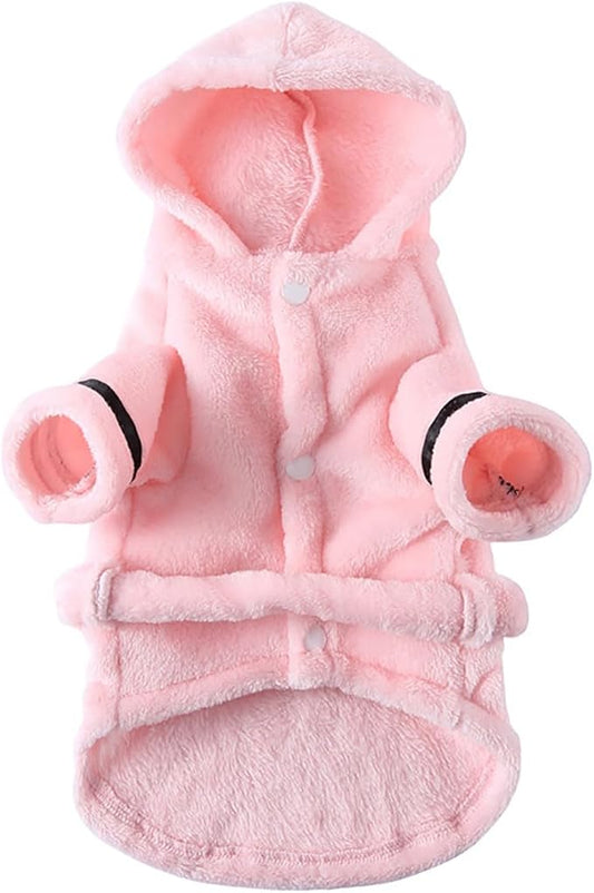 Luxury Soft Flannel Pajamas Puppy Quick Drying Bath Robe Super Absorbent Towel for Small Dogs & Cats